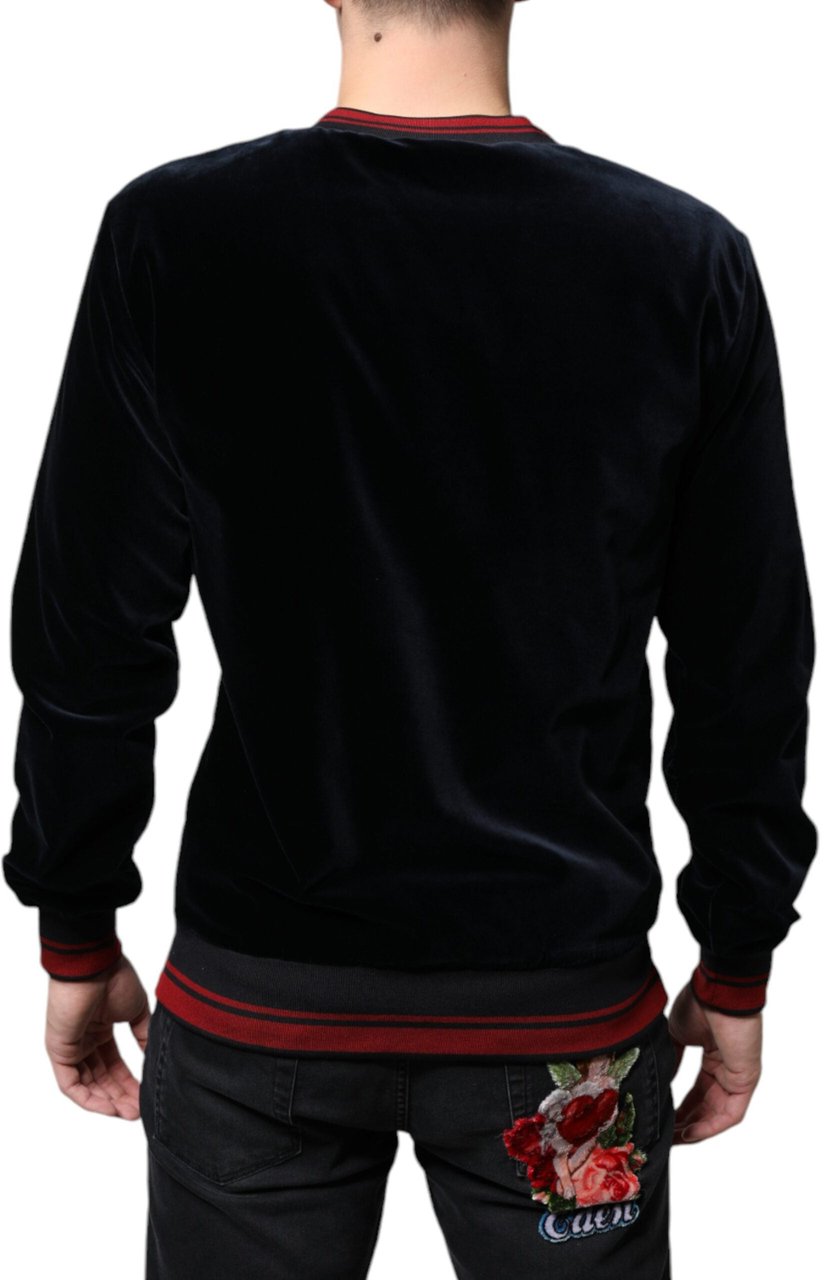 Dolce & Gabbana Multicolor Jacquard Crew Neck Sweatshirt Sweater Divers