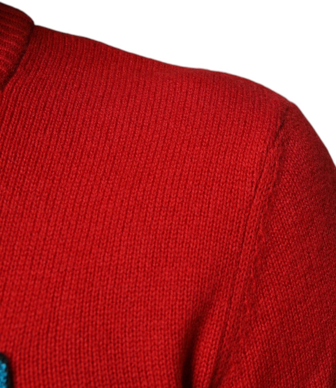 Dolce & Gabbana Red I'm The King Wool Crew Neck Sweatshirt Sweater Rood