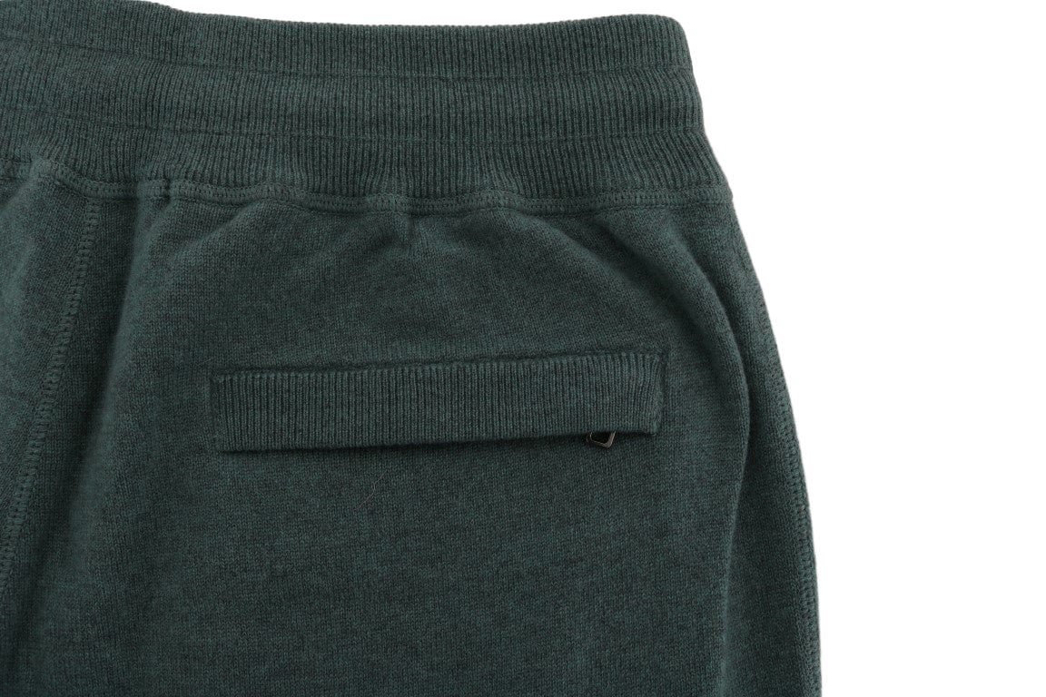 Dolce & Gabbana Green Cashmere Training Pants Groen