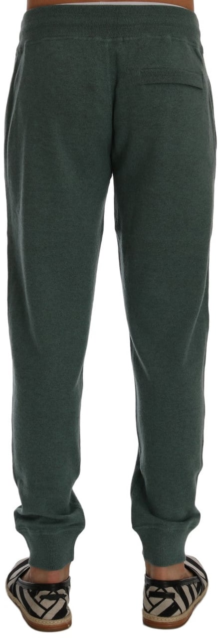 Dolce & Gabbana Green Cashmere Training Pants Groen