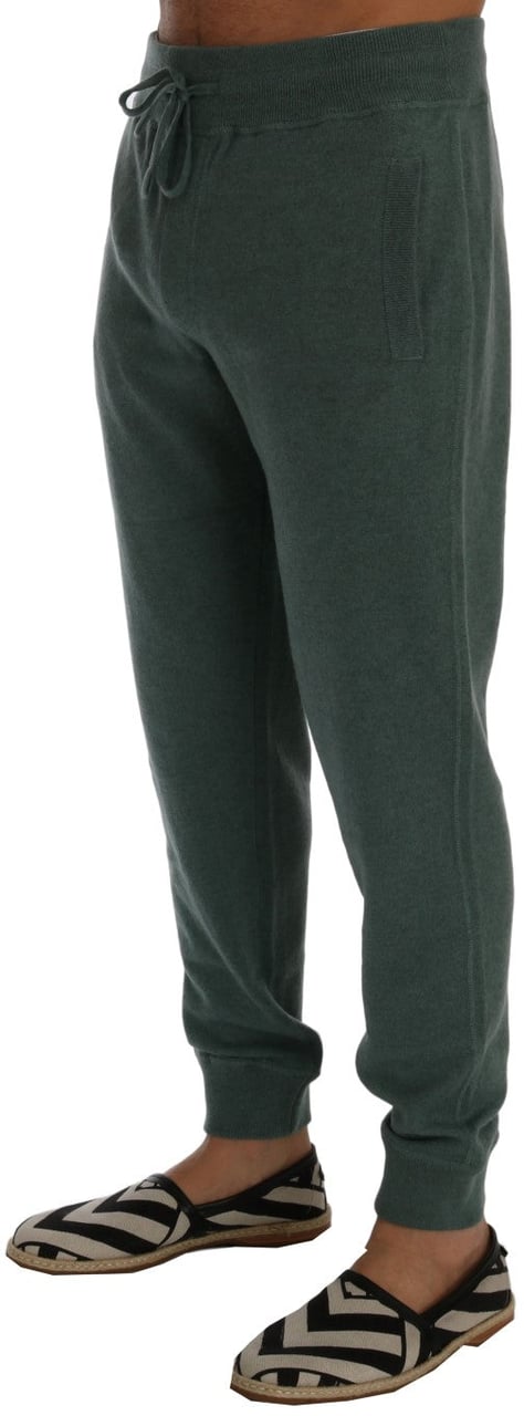Dolce & Gabbana Green Cashmere Training Pants Groen