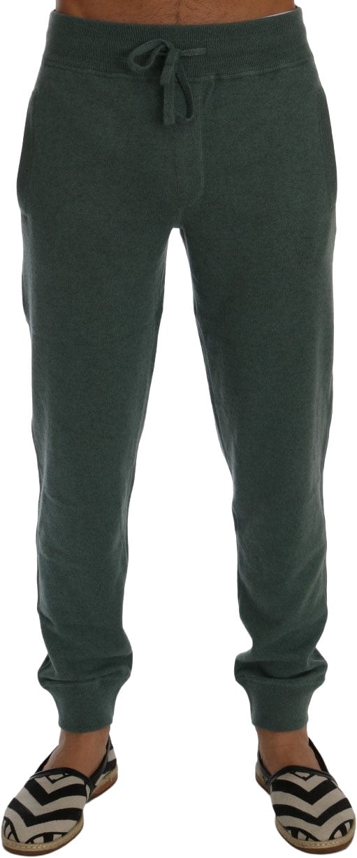 Dolce & Gabbana Green Cashmere Training Pants Groen