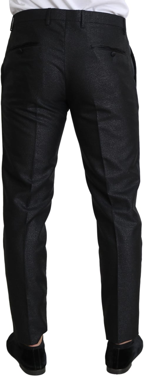 Dolce & Gabbana Black Metallic Skinny Trouser Dress Zwart
