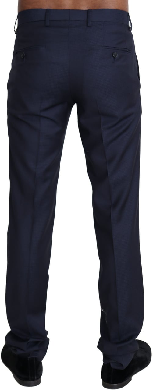 Dolce & Gabbana Navy Blue Dress Formal Men Trouser Pants Blauw