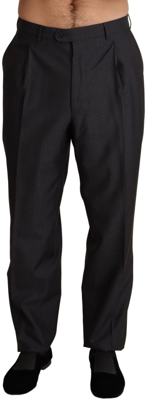 Dolce & Gabbana Gray Wool Blend Formal Trousers Pants Grijs