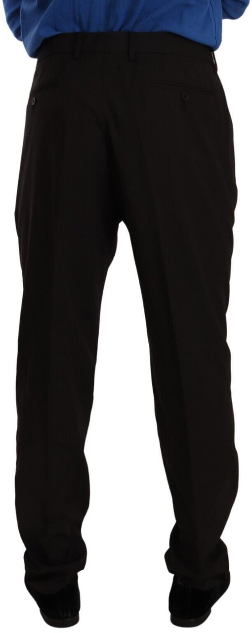 Dolce & Gabbana Brown Wool Skinny Formal Dress Pants Bruin