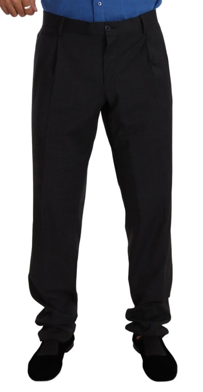 Dolce & Gabbana Gray Dress Trouser VENTANNI Dress Pants Grijs