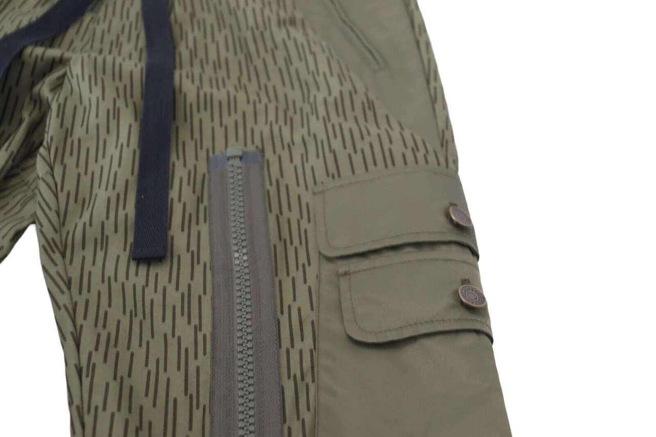 Dolce & Gabbana Green Striped Cargo Zipper Leg Men Trouser Pants Groen