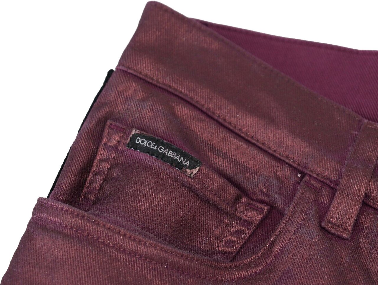 Dolce & Gabbana Magenta Cotton Men Casual Harness Denim Jeans Roze
