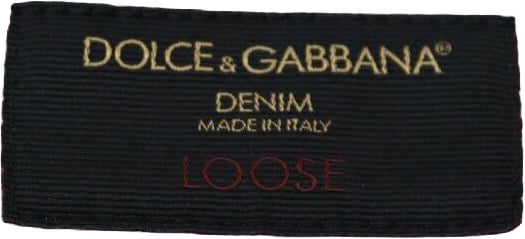Dolce & Gabbana Magenta Cotton Men Casual Harness Denim Jeans Roze