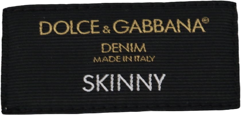 Dolce & Gabbana Gray Washed Skinny Men Denim Jeans Grijs