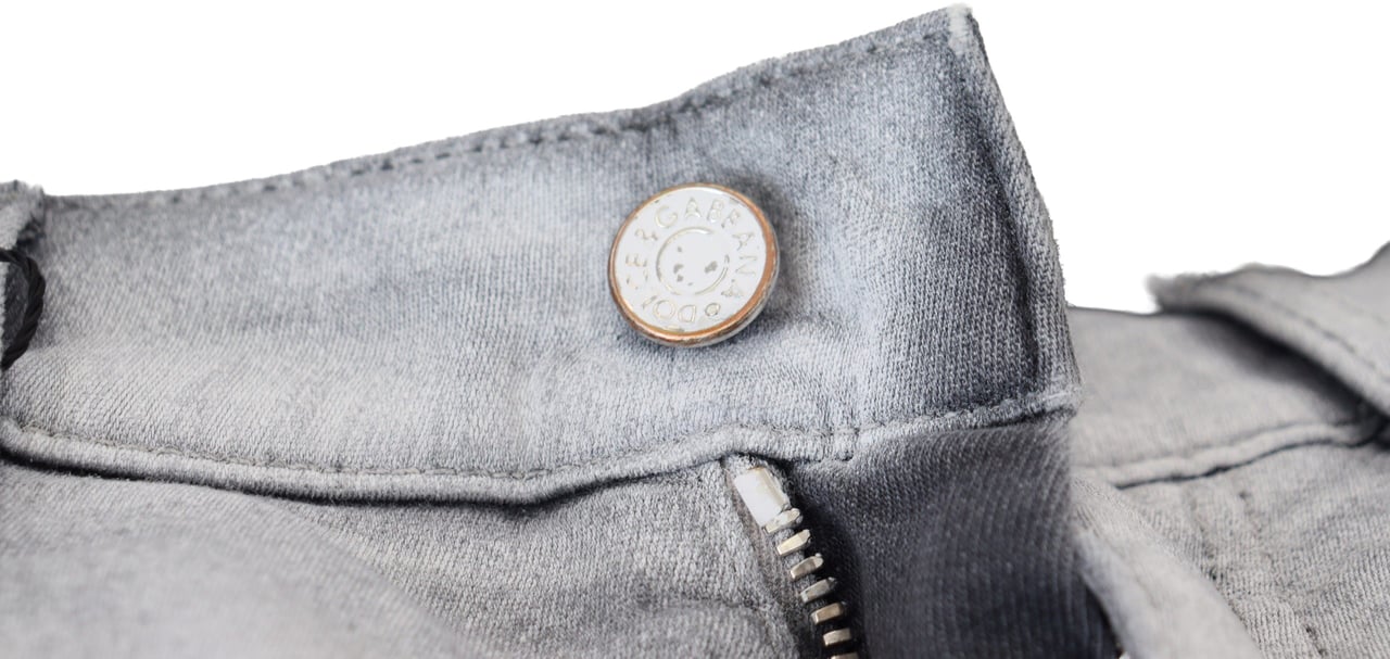 Dolce & Gabbana Gray Washed Skinny Men Denim Jeans Grijs