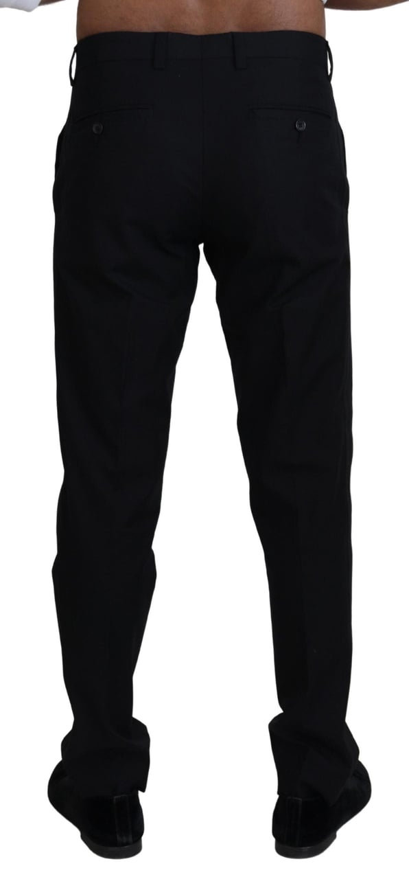 Dolce & Gabbana Black Chino Formal Cotton Pants Zwart