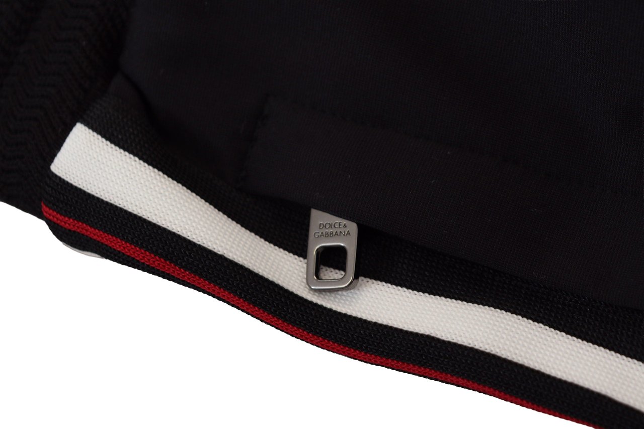 Dolce & Gabbana Black DG Print Mens Jogger Pants Zwart