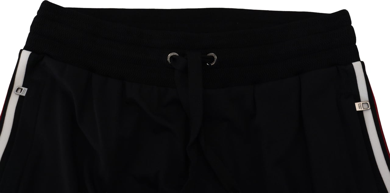 Dolce & Gabbana Black DG Print Mens Jogger Pants Zwart