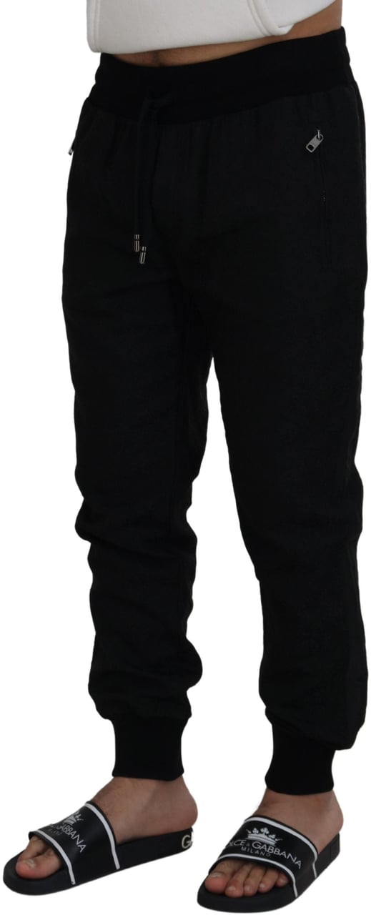 Dolce & Gabbana Black Men Casual Jogger Pants Zwart