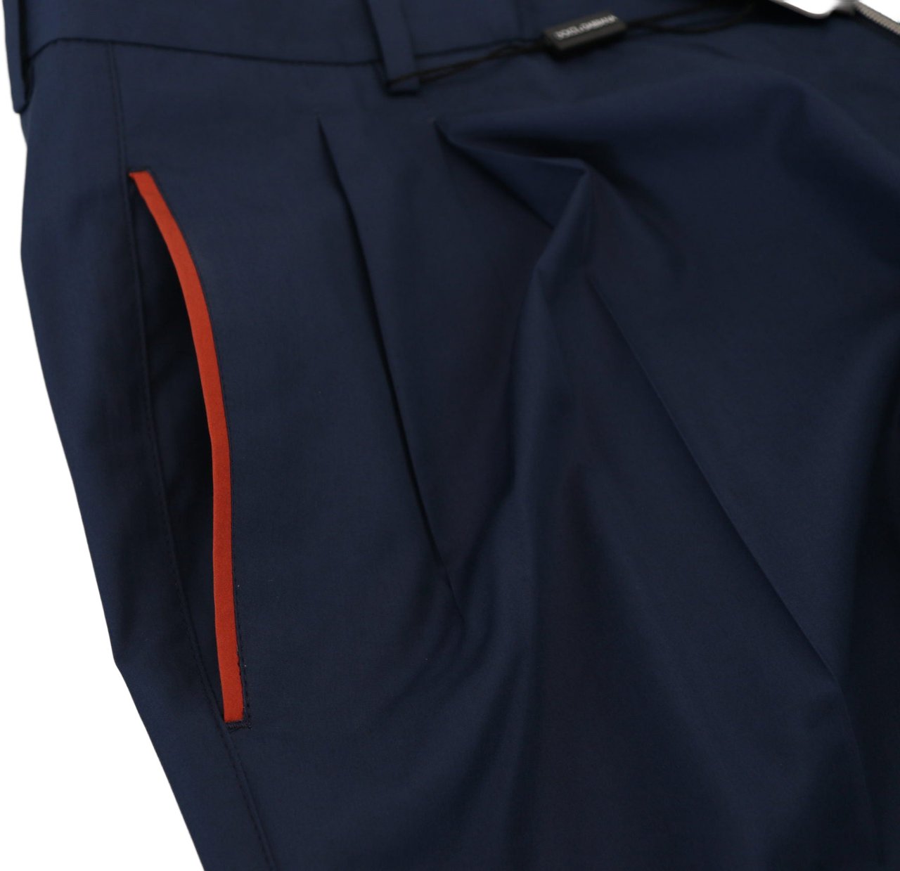 Dolce & Gabbana Blue Cotton Chino Formal Pants Blauw