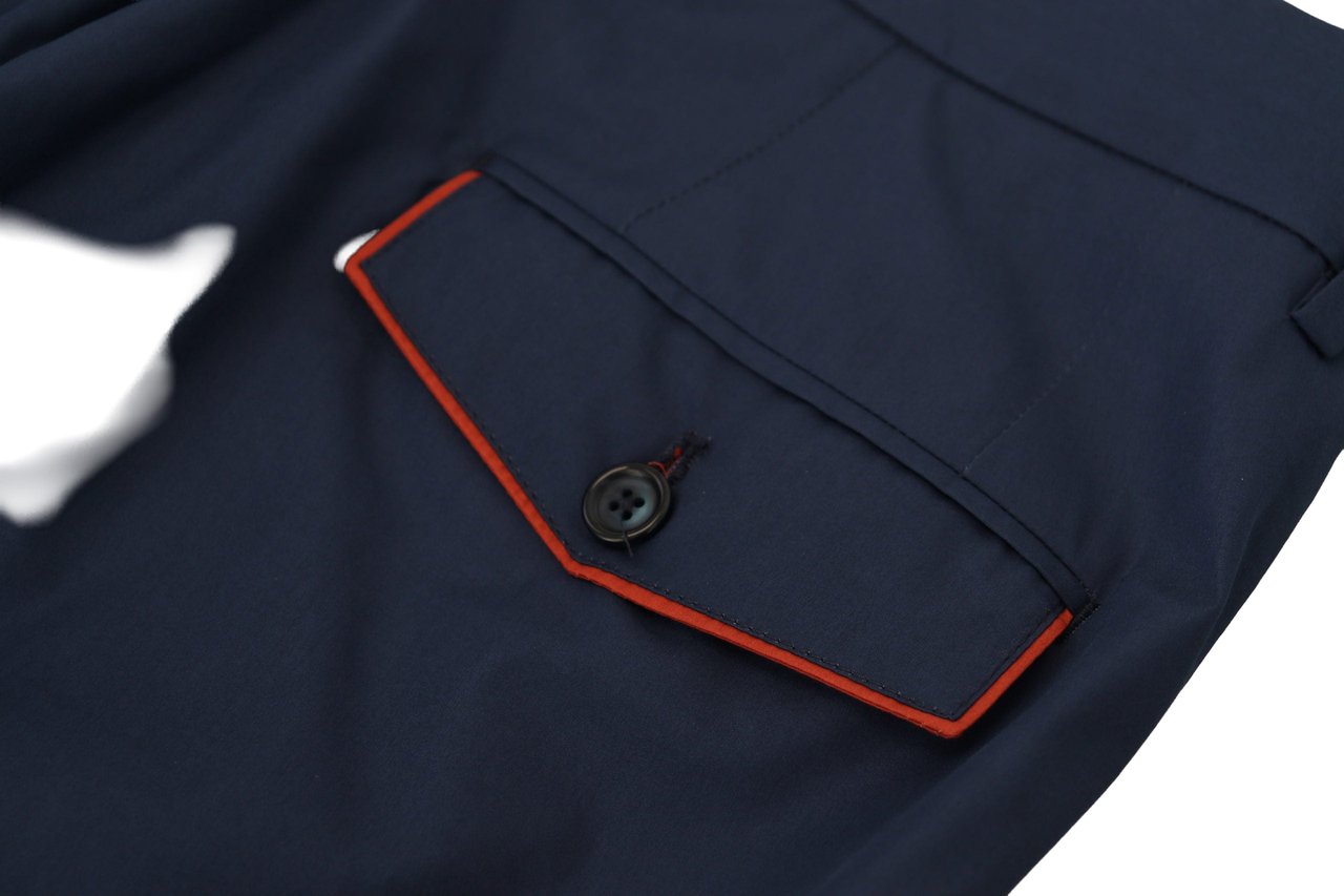 Dolce & Gabbana Blue Cotton Chino Formal Pants Blauw