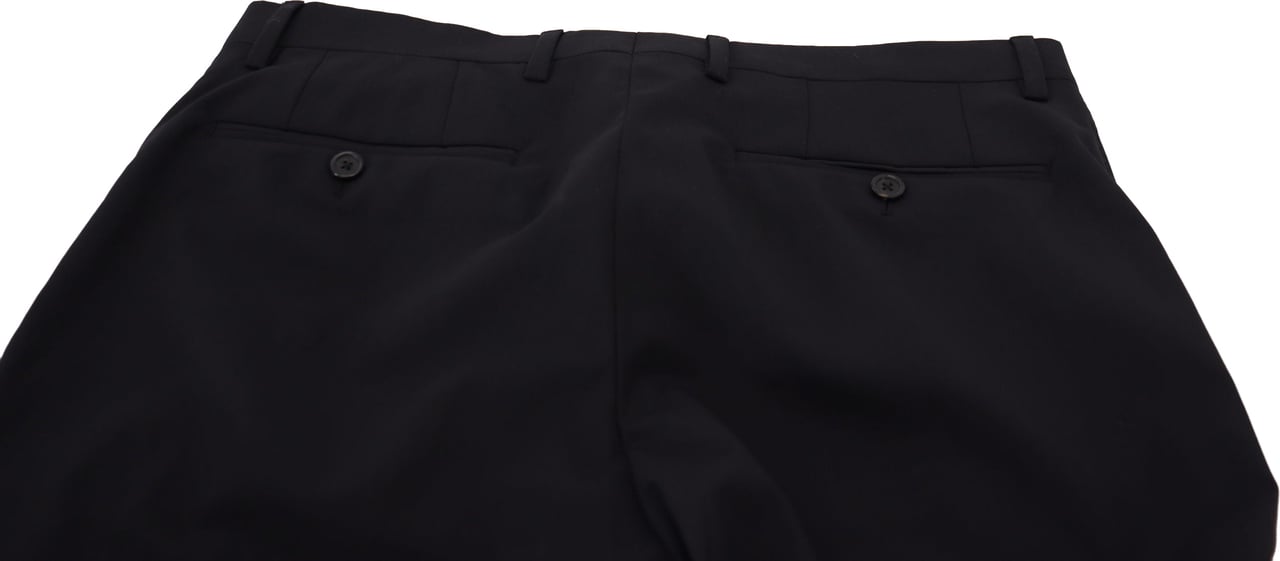 Dolce & Gabbana Black Wool Chino Formal Pants Zwart
