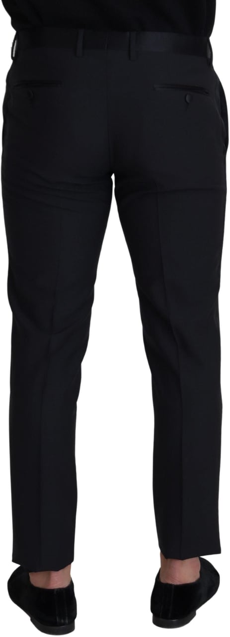 Dolce & Gabbana Black Wool Men Formal Pants Zwart