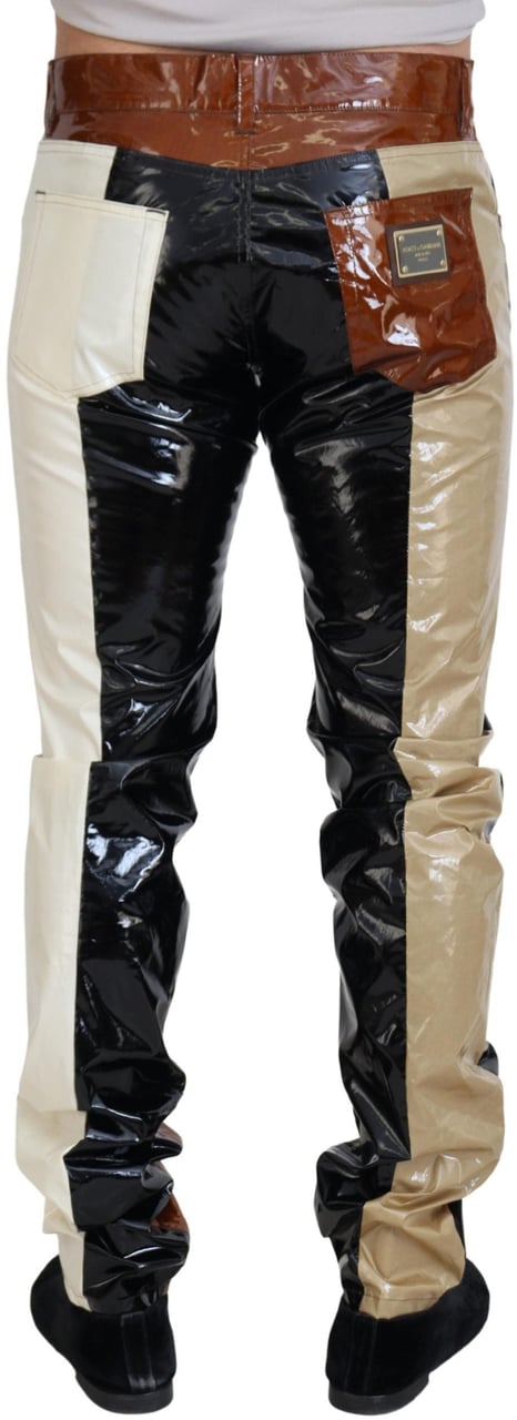 Dolce & Gabbana Multicolor Shining Slim Fit Men Denim Jeans Divers
