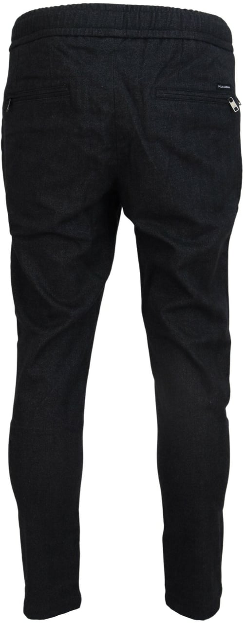 Dolce & Gabbana Gray Cotton Jogger Men Pants Grijs