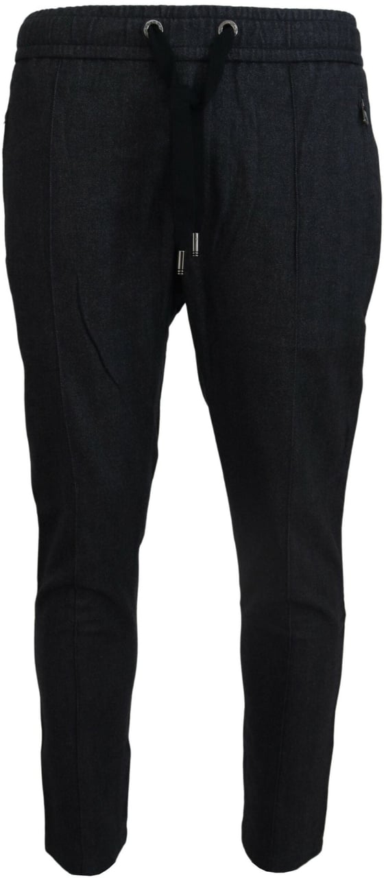 Dolce & Gabbana Gray Cotton Jogger Men Pants Grijs