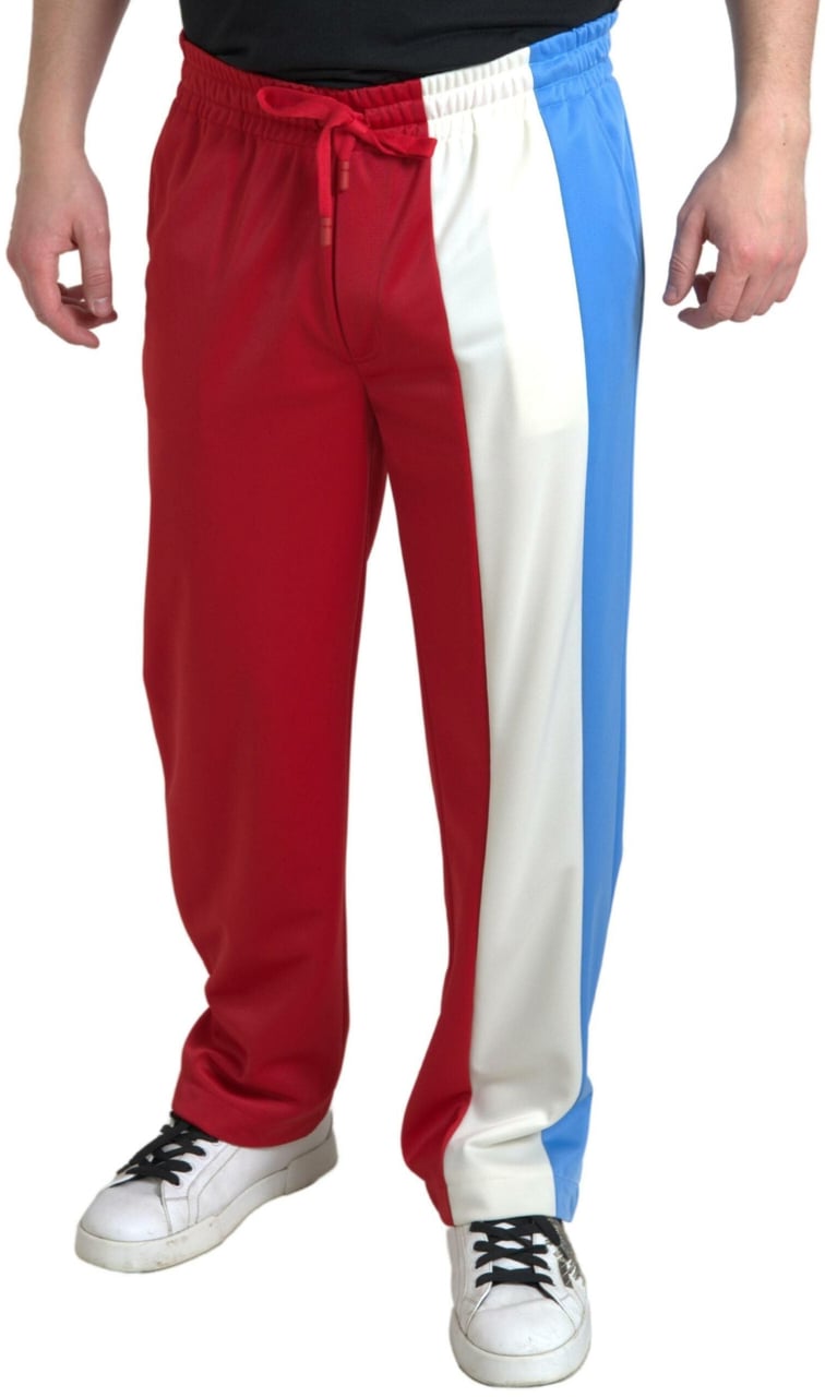 Dolce & Gabbana Multicolor Polyester Men Sweatpants Pants Divers