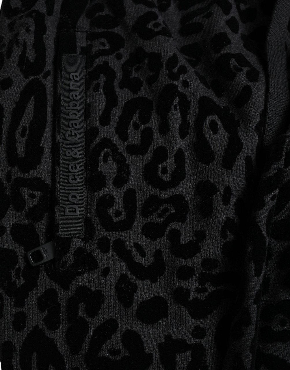 Dolce & Gabbana Black Leopard Cotton Slim Fit Jogger Pants Zwart