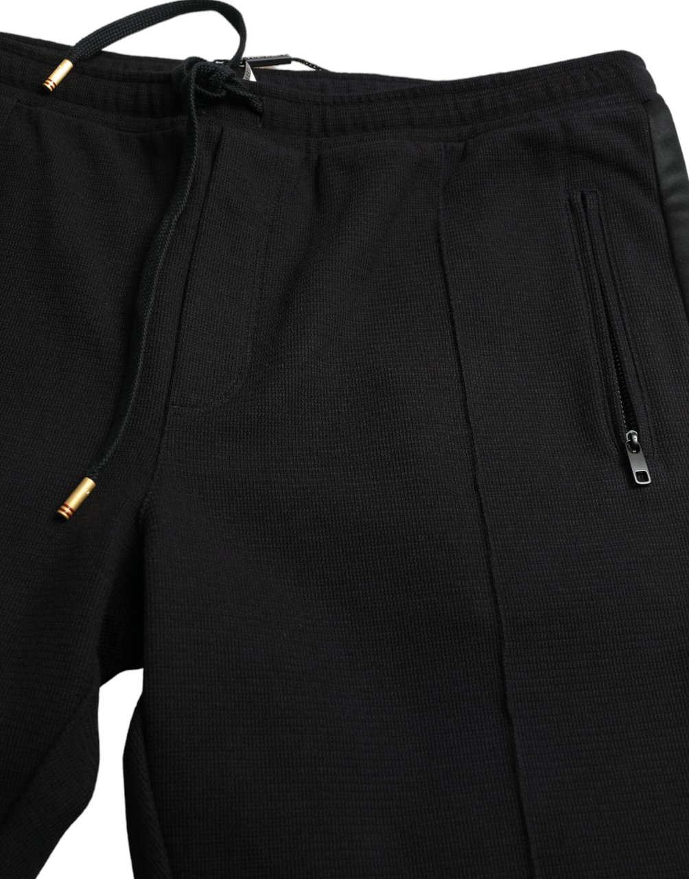 Dolce & Gabbana Black Cotton Skinny Jogger Sweatpants Pants Zwart