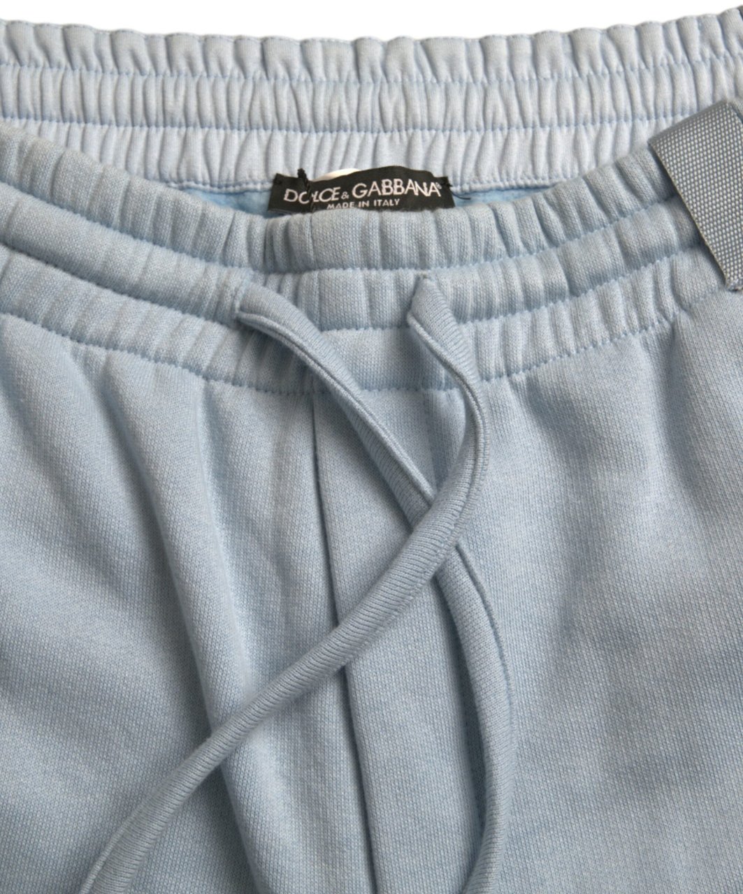 Dolce & Gabbana Light Blue Cotton Sweatpants Men Jogger Pants Blauw