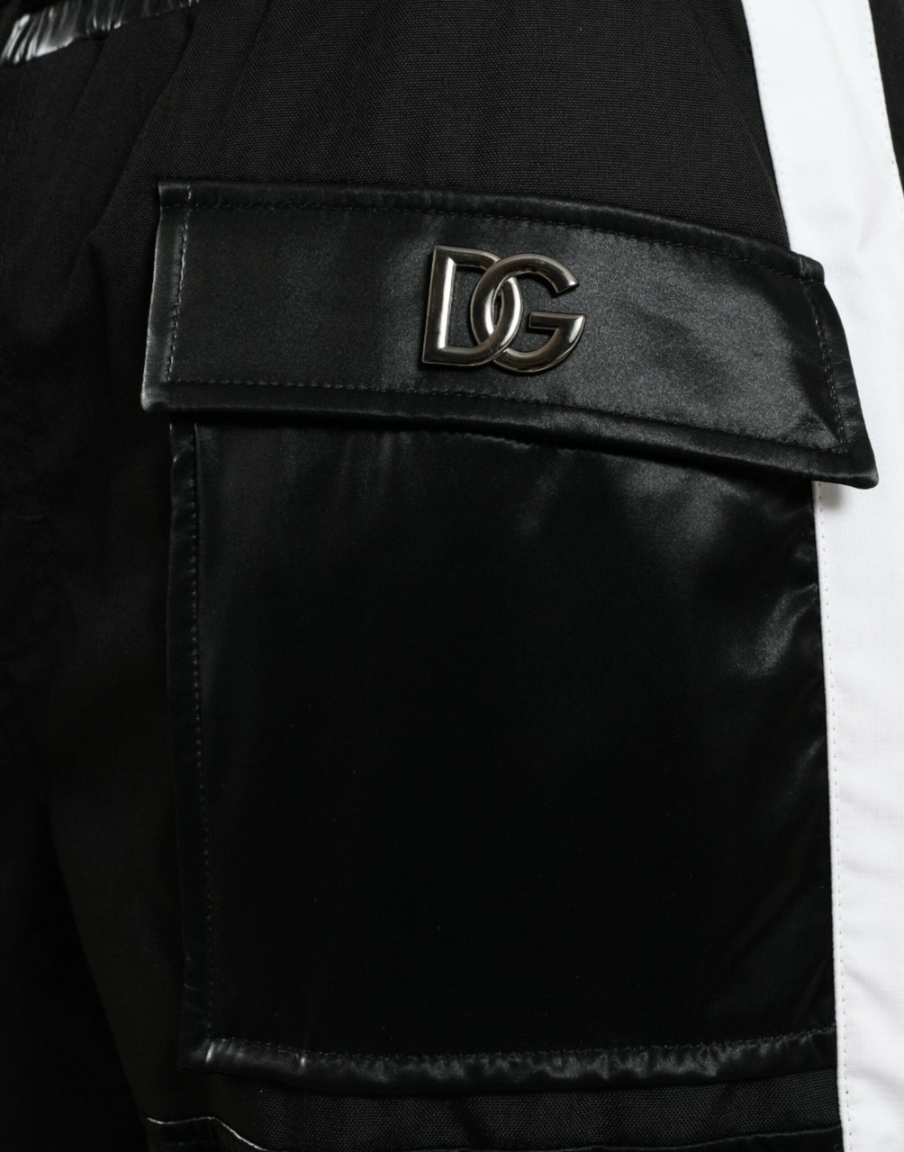 Dolce & Gabbana Black Nylon Cargo Jogger Men Sweatpants Pants Zwart