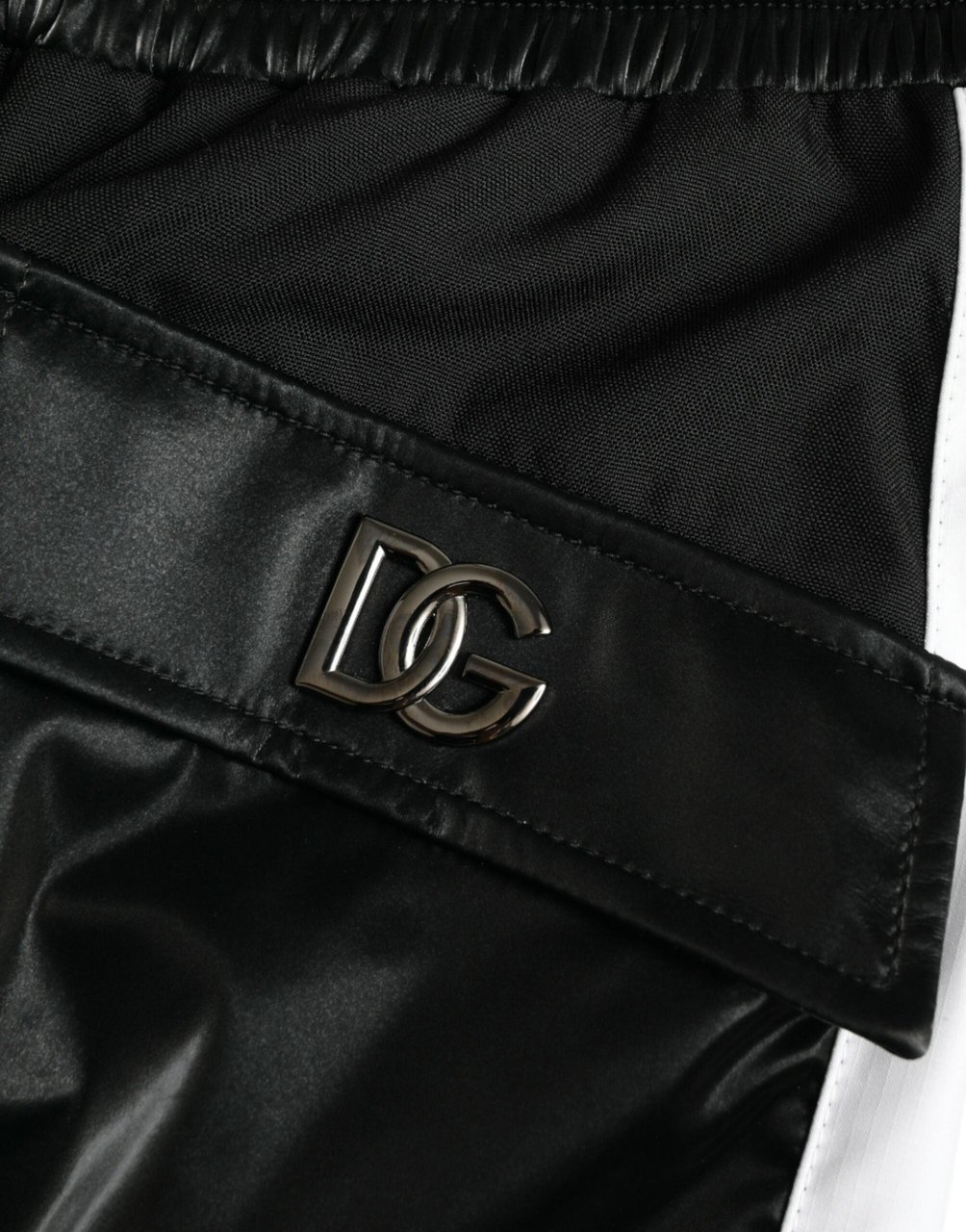 Dolce & Gabbana Black Nylon Cargo Jogger Men Sweatpants Pants Zwart