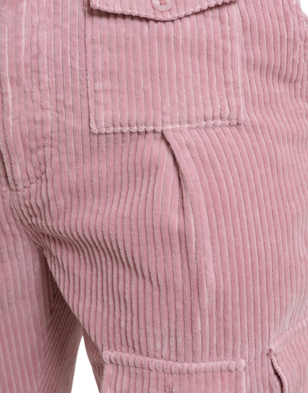 Dolce & Gabbana Pink Corduroy Cotton Stretch Skinny Cargo Jeans Roze