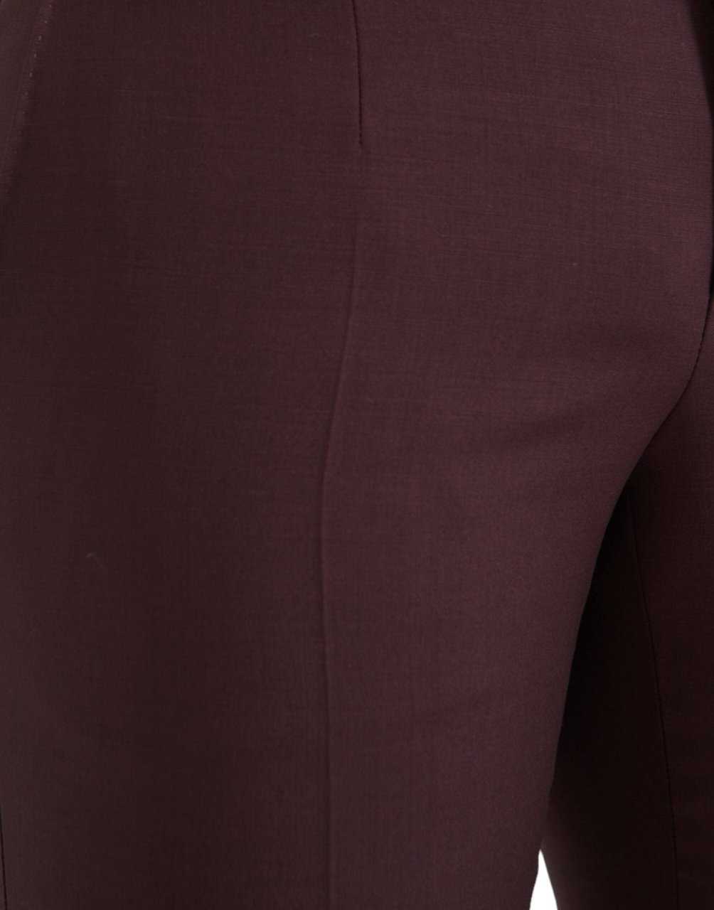 Dolce & Gabbana Maroon Wool Men Slim Fit Dress Pants Zwart