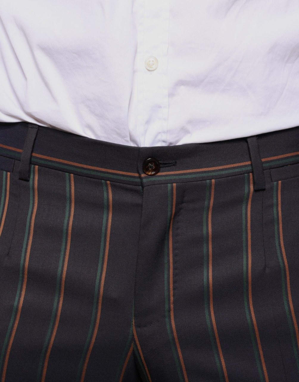 Dolce & Gabbana Brown Stripes Skinny Men Dress Pants Bruin