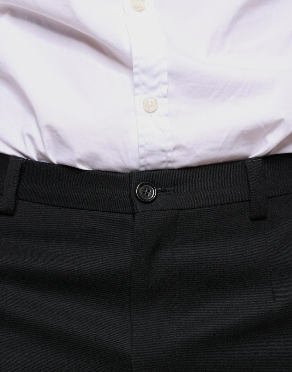Dolce & Gabbana Black Wool Skinny Men Dress Pants Zwart