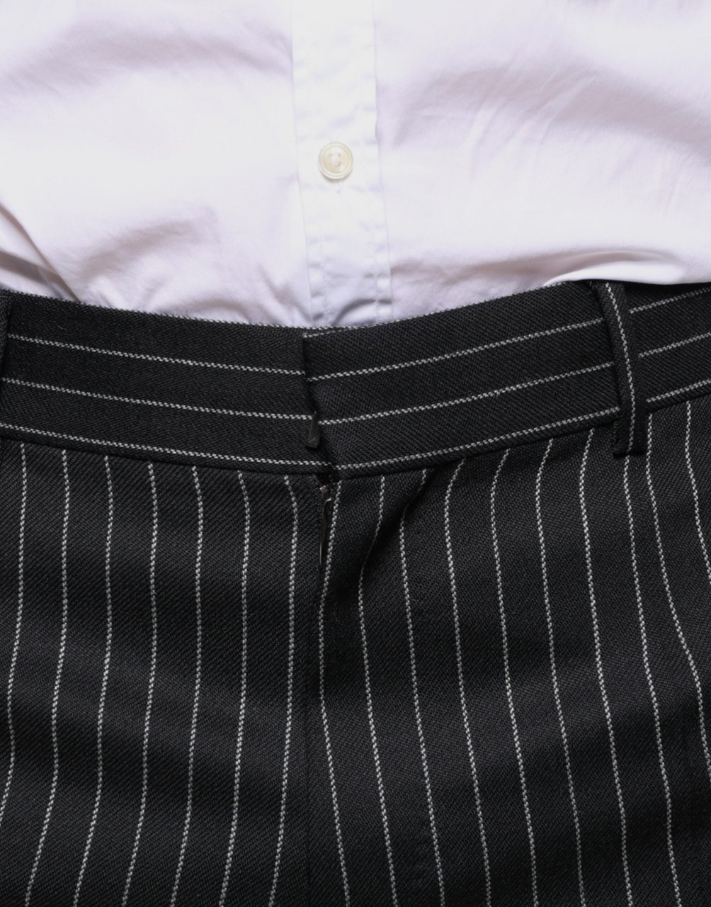 Dolce & Gabbana Black Stripes Skinny Men Dress Pants Zwart