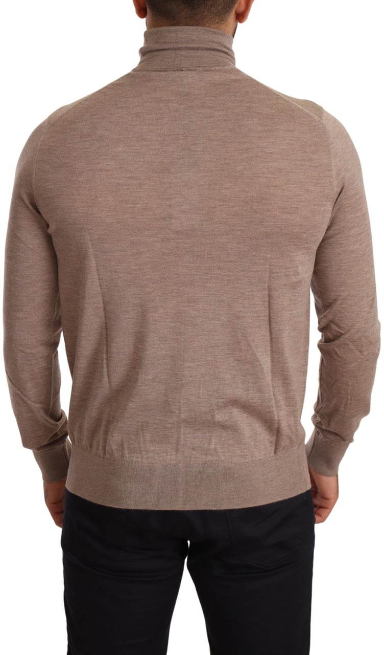 Dolce & Gabbana Brown Cashmere Turtleneck Pullover Sweater Bruin