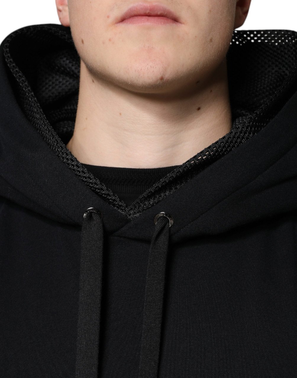 Dolce & Gabbana Black Hooded Pullover Men Sweatshirt Sweater Zwart