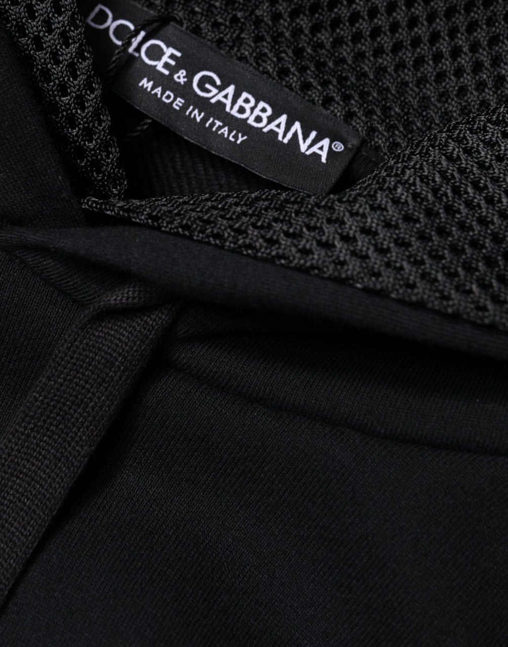 Dolce & Gabbana Black Hooded Pullover Men Sweatshirt Sweater Zwart