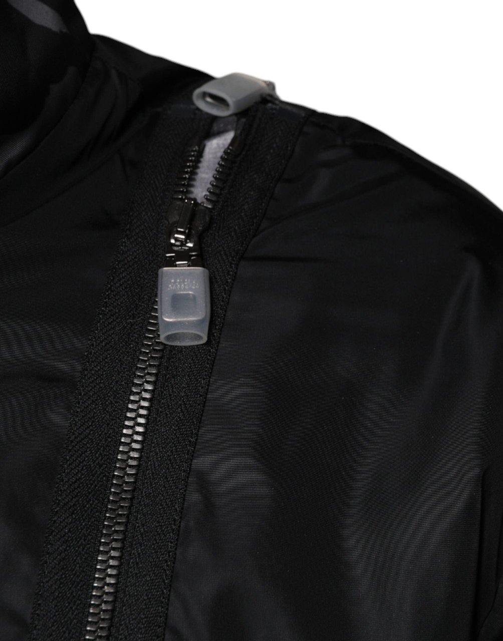 Dolce & Gabbana Black Nylon Full Zip Men Bomber Jacket Zwart