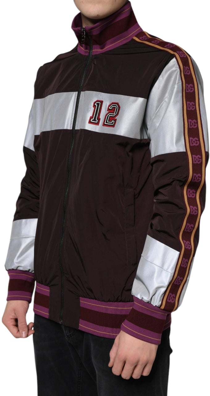 Dolce & Gabbana Multicolor Full Zip Jersey Men Bomber Jacket Divers