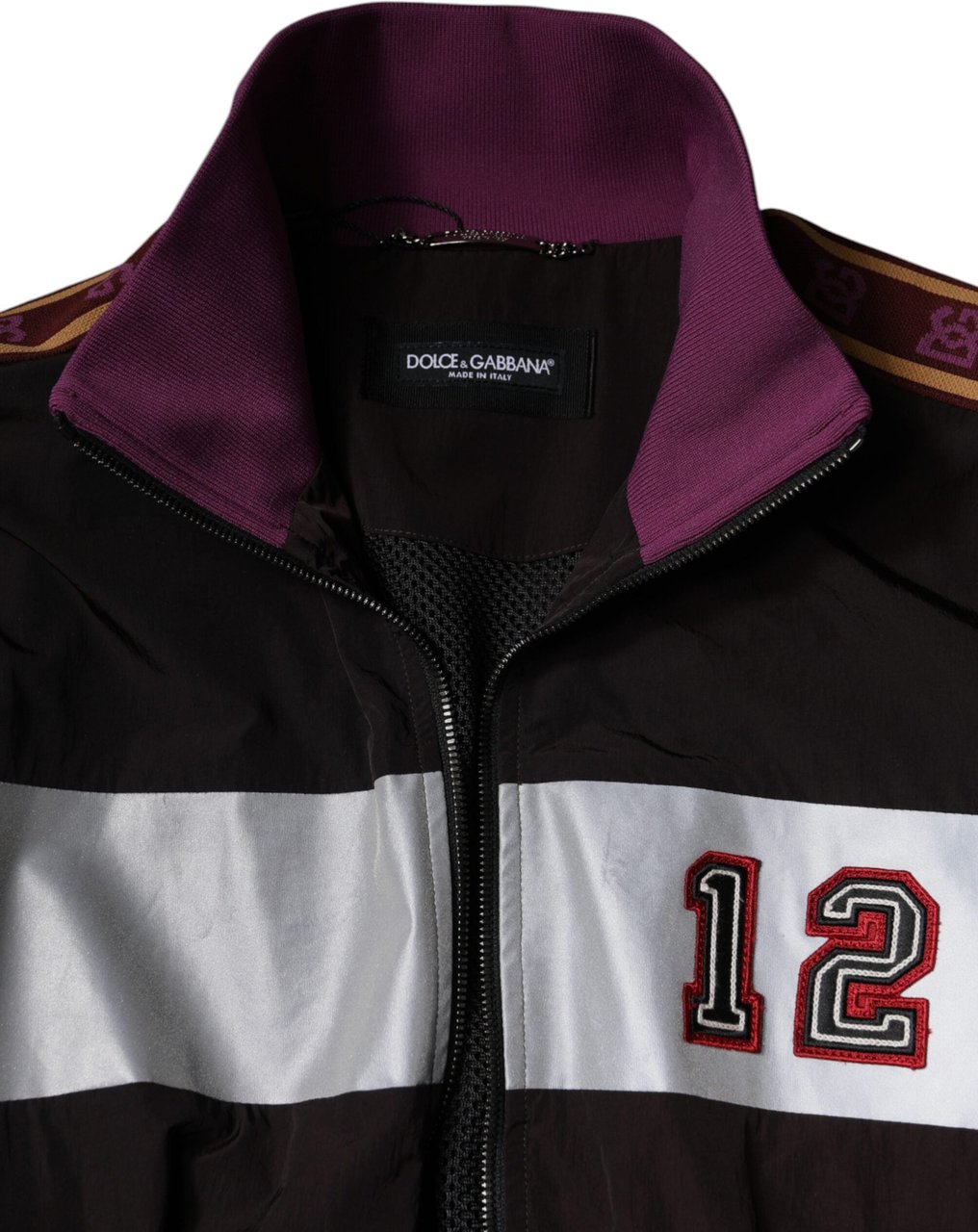 Dolce & Gabbana Multicolor Full Zip Jersey Men Bomber Jacket Divers