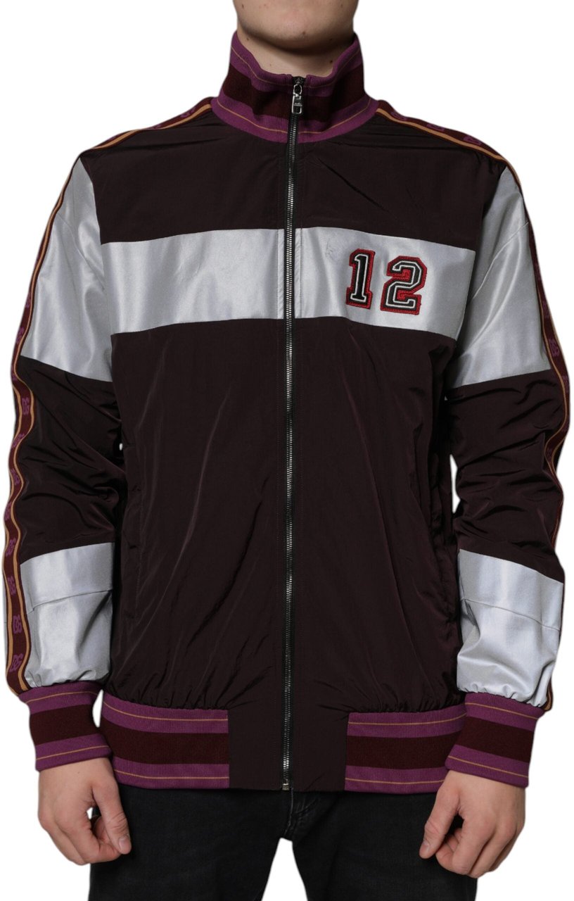 Dolce & Gabbana Multicolor Full Zip Jersey Men Bomber Jacket Divers