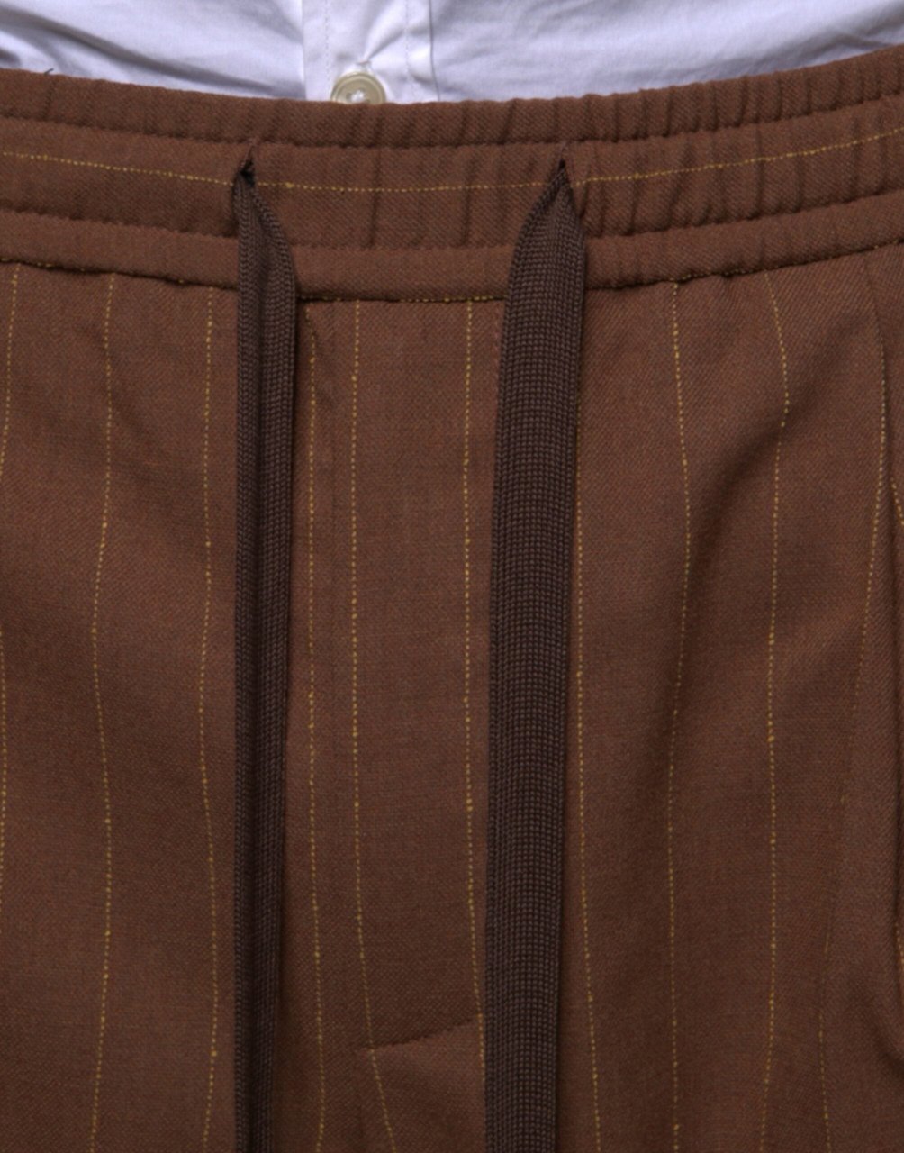 Dolce & Gabbana Brown Stripes Skinny Men Dress Pants Bruin