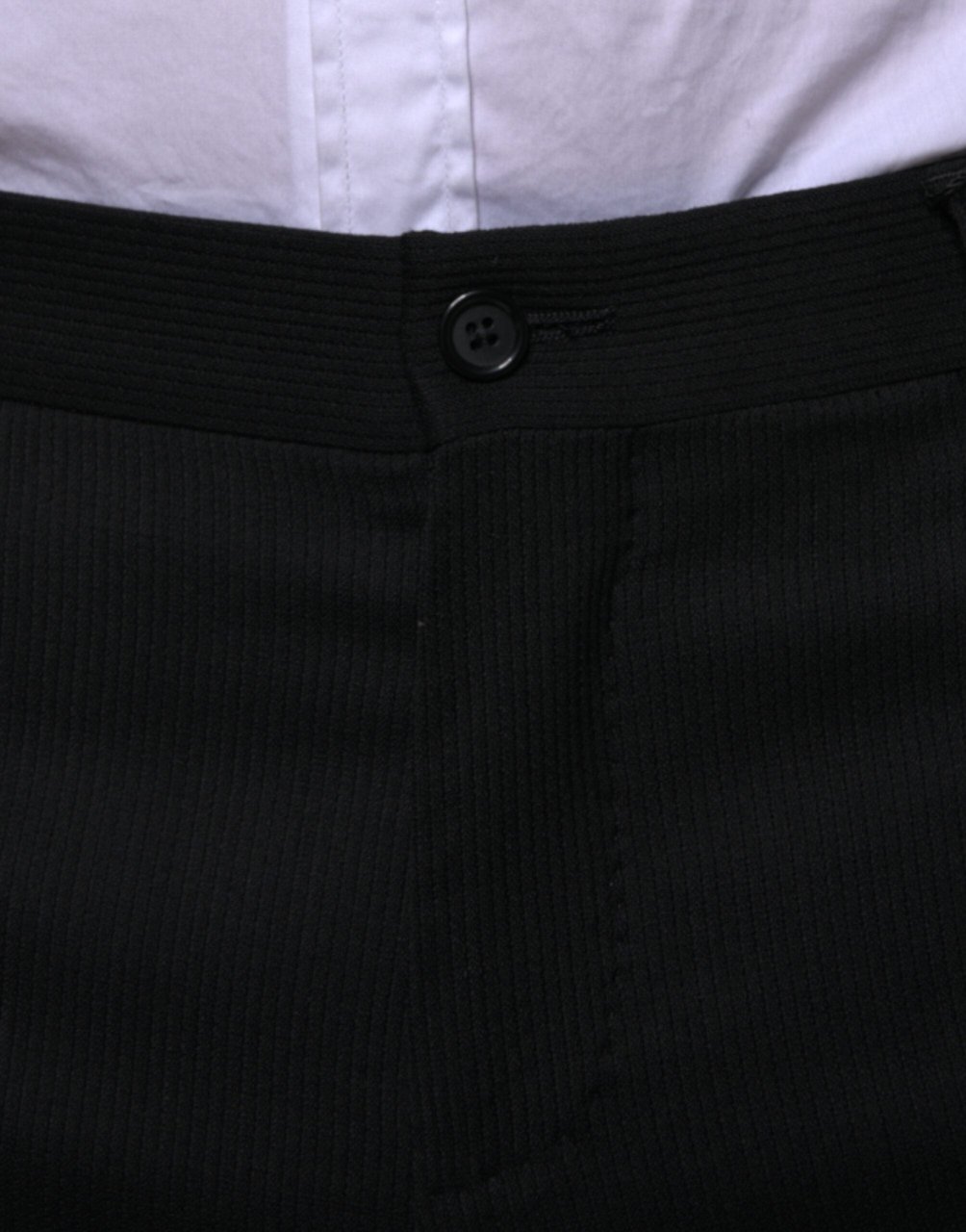 Dolce & Gabbana Black Wool Skinny Formal Dress Pants Zwart