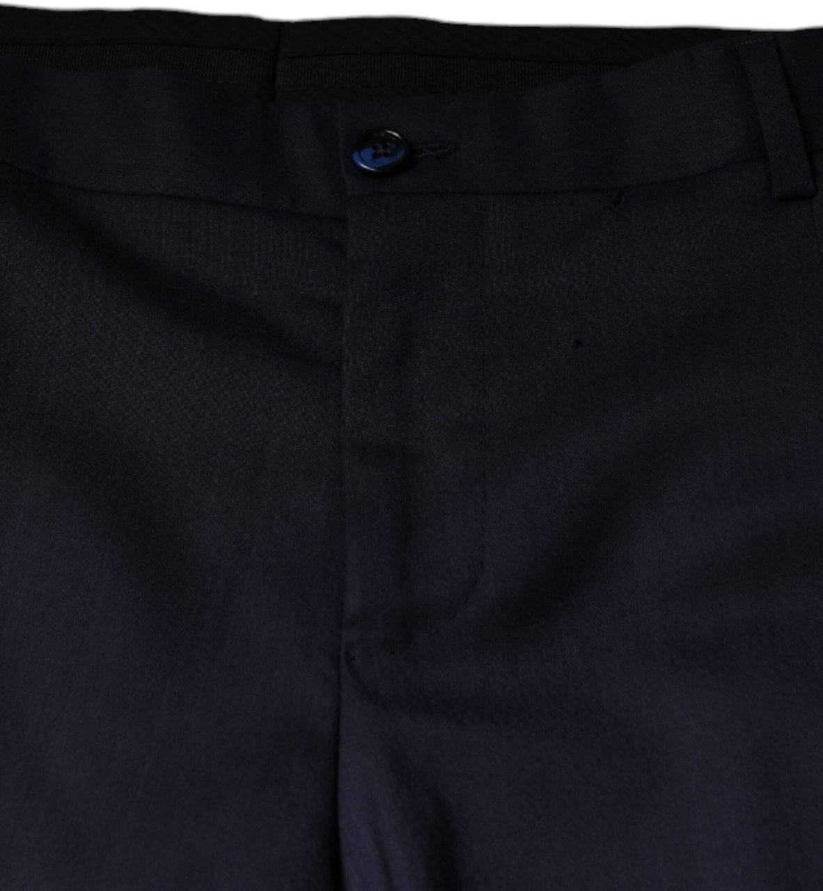 Dolce & Gabbana Blue Wool Skinny Formal Dress Pants Blauw