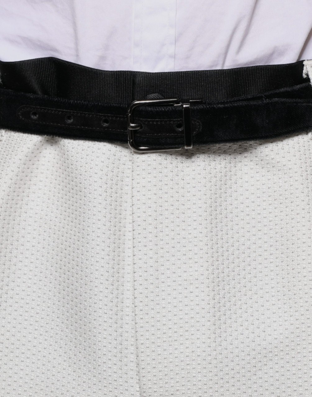 Dolce & Gabbana White Polyester Formal Dress Pants Wit