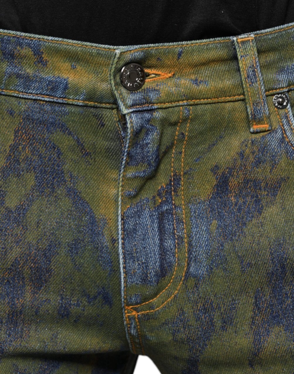 Dolce & Gabbana Blue Cotton Dye Slim Fit Men Denim Jeans Blauw